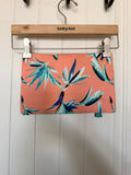 Rachel Pally Peach Floral Fold-Over Clutch with Teal Accents