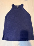 J. Crew Navy Ribbed Halter Tank