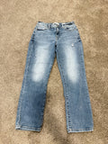 GT-0146 — Eunina High Rise Straight Leg Distressed Jeans 7/28 Light Wash
