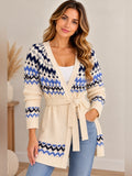 St. John’s Bay Fair Isle Belted Cardigan Sweater NWT Size L