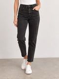 GT-0068 Old Navy O.G. Straight High-Rise Black Jeans Size 12 Tall