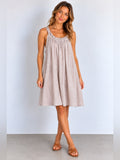 GT-0121 Amora Made in Italy 100% Linen Maxi Dress S Boho Lagenlook Silk Tie