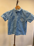 GT-0137 Stitch & Stone Boys 7 Chambray Palm Tree Embroidered Shirt Coastal