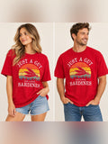 GT-0139 Just A Guy Who Loves Sardines Graphic T-Shirt XL Red Fish Foodie Tee