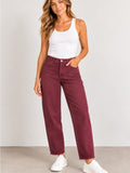 Levi’s Boyfriend Jeans Burgundy Wine Mid Rise Tapered 28x27 NWT GT-0272