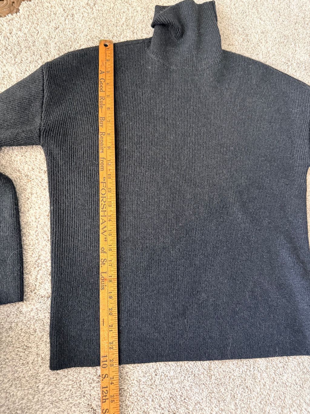 Thread & Supply Dark Charcoal Turtleneck Sweater