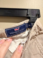 Vineyard Vines Boys Size 14 Khaki Chino Shorts Beige Preppy Classic