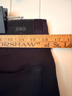 EDWIN Bree Black High Rise Straight Jeans Raw Hem Size 31