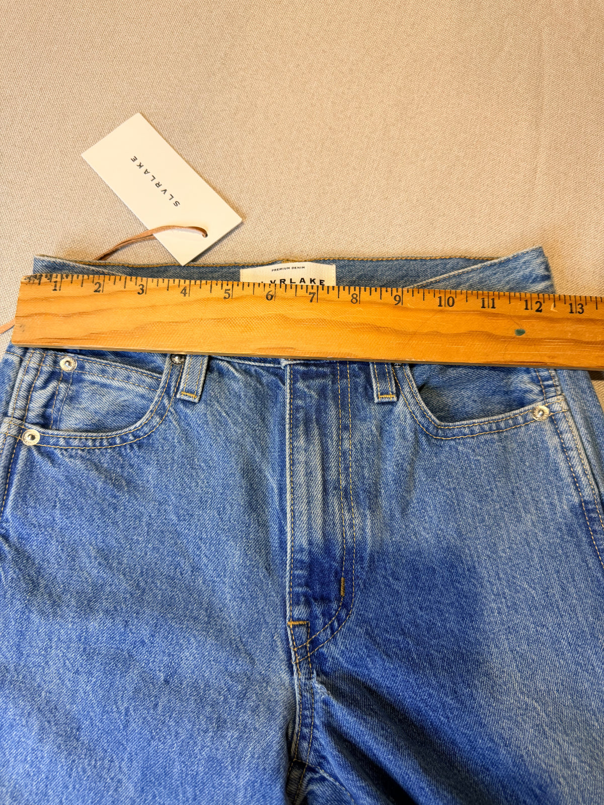 SLVRLAKE Women's Straight-Leg Blue Denim Jeans