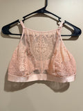 Soma Breathtaking High Neck Lace Bralette Adore Rose Size L NWT