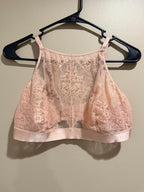 Soma Breathtaking High Neck Lace Bralette Adore Rose Size L NWT