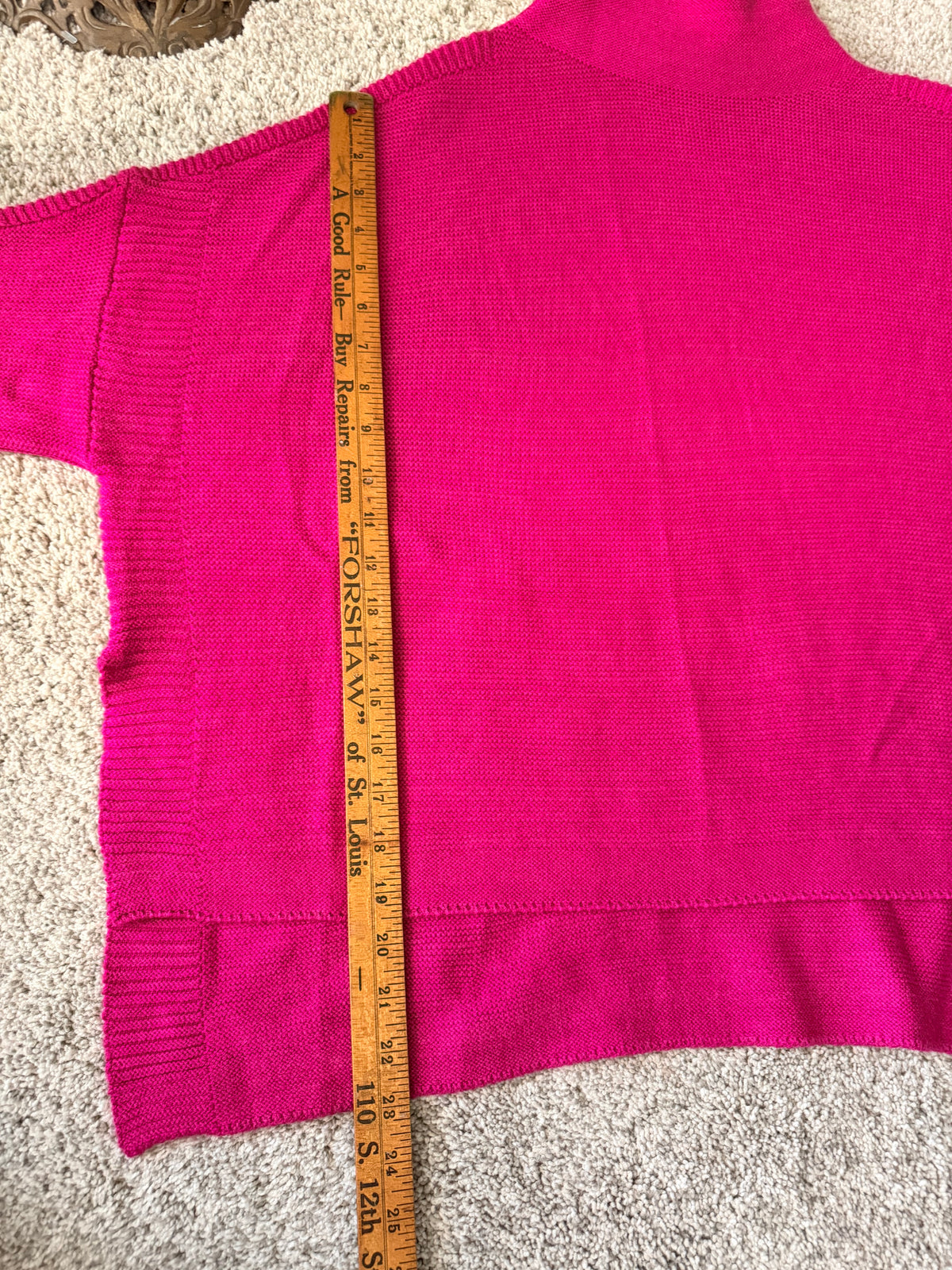 Kerisma Oversized Poncho Sweater Magenta Pink Mock Neck Dolman Sleeve