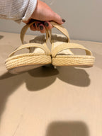 Jessica Simpson Woven Double-Strap Block Heel Sandals - Cream