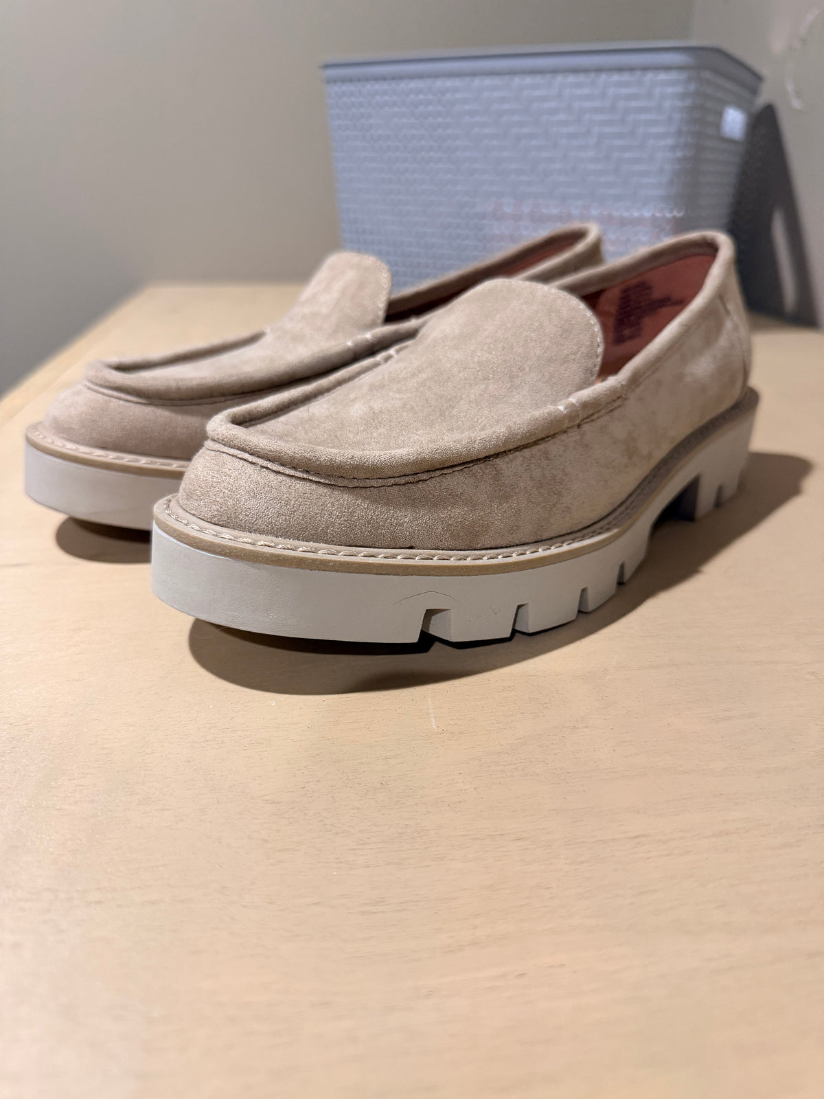 Sonoma women’s Suede Loafers in Beige Taupe