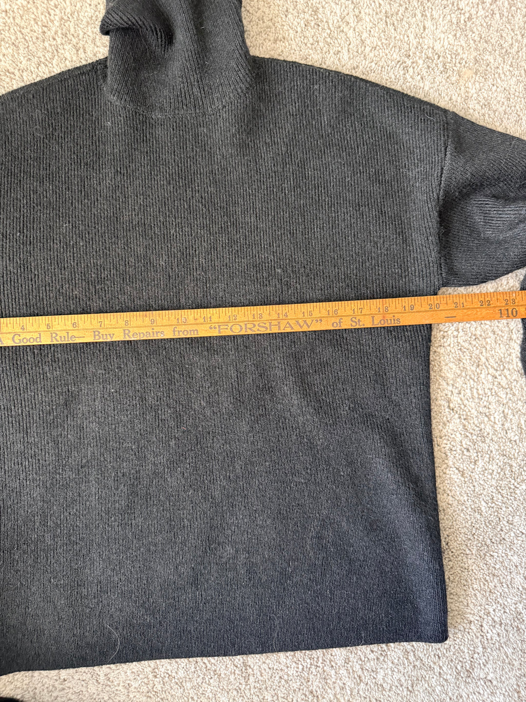 Thread & Supply Dark Charcoal Turtleneck Sweater