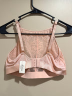 Soma Breathtaking High Neck Lace Bralette Adore Rose Size L NWT