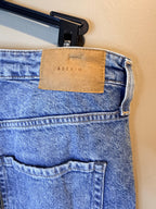 &Denim Straight-Leg Jeans with Subtle Distressing