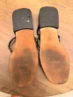 Vaneli 8.5 S Leopard Tortoise Slingback Sandals Leather Y2K Vintage
