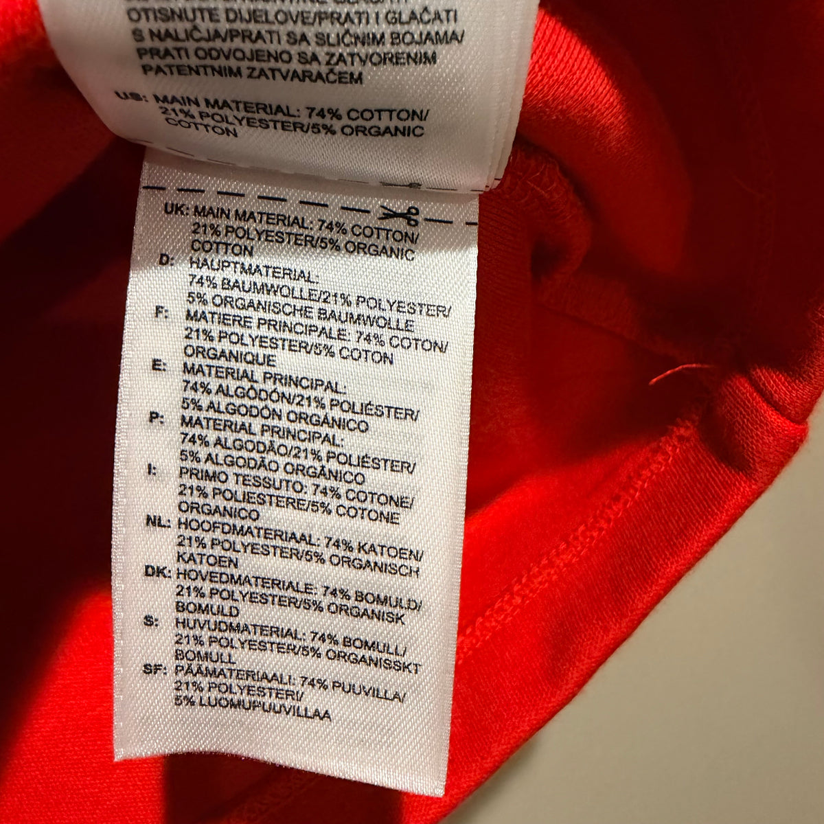 adidas Red  Trefoil Short Sleeve Tee