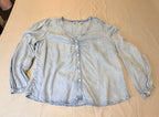 Levi's Light Blue Denim Button-Front Women's Shirt