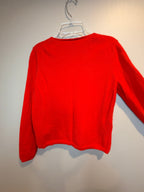 Cashmere Red Button-Front Cardigan Sweater