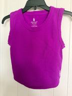 Free People FP Movement Purple Seamless Crop Tank Top M/L Ribbed Activewear