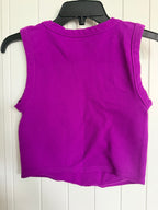 Free People FP Movement Purple Seamless Crop Tank Top M/L Ribbed Activewear