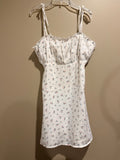 NWT Lulu's White Mini Dress with Blue & Pink Floral Print