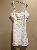 NWT Lulu's White Mini Dress with Blue & Pink Floral Print