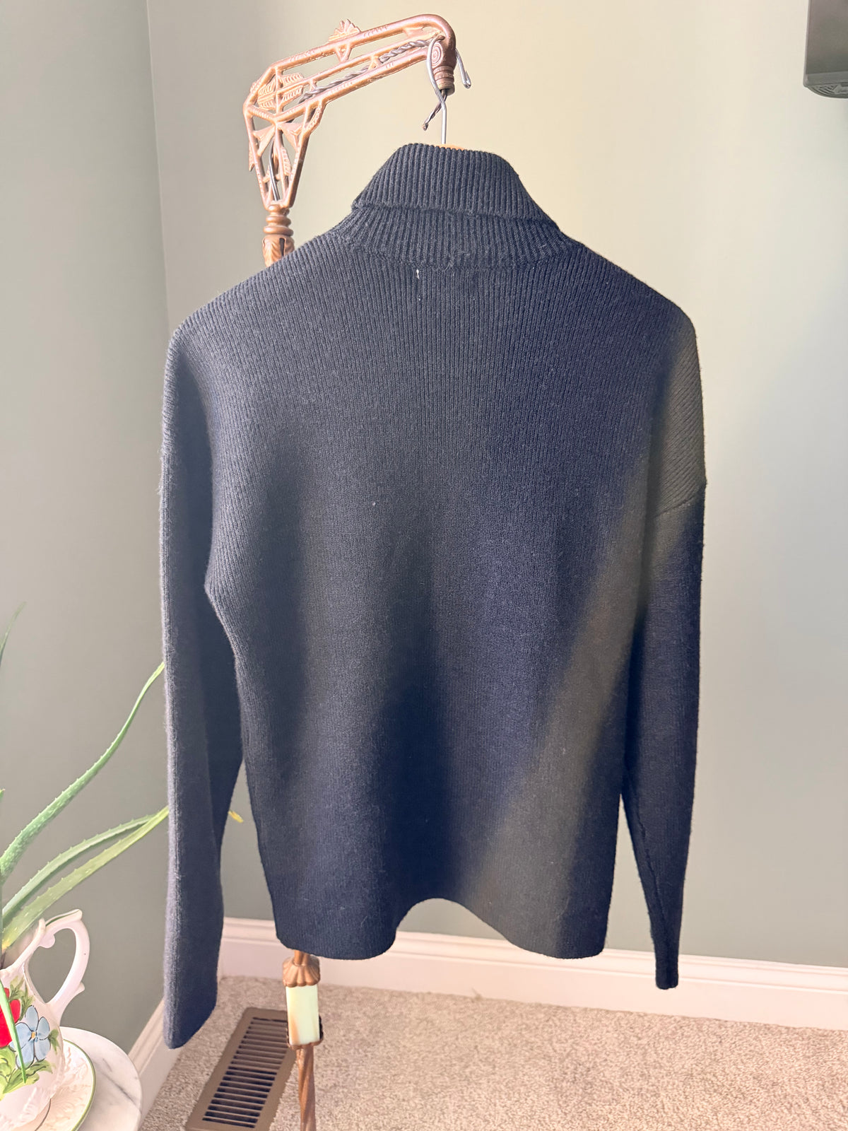 Thread & Supply Dark Charcoal Turtleneck Sweater
