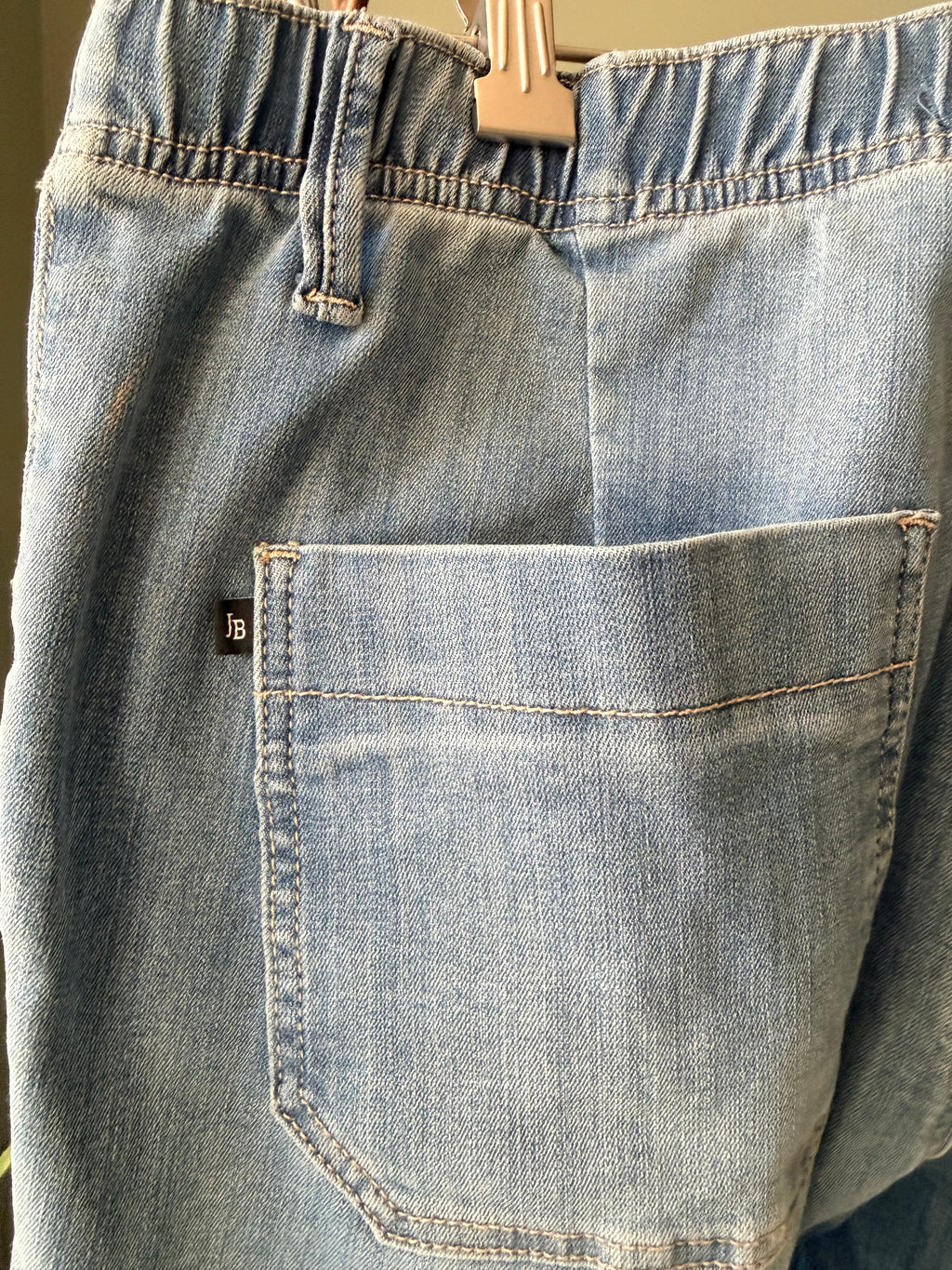 Judy Blue Jeans 9/29 Drawstring Waist Patch Pocket Relaxed Boyfriend Denim