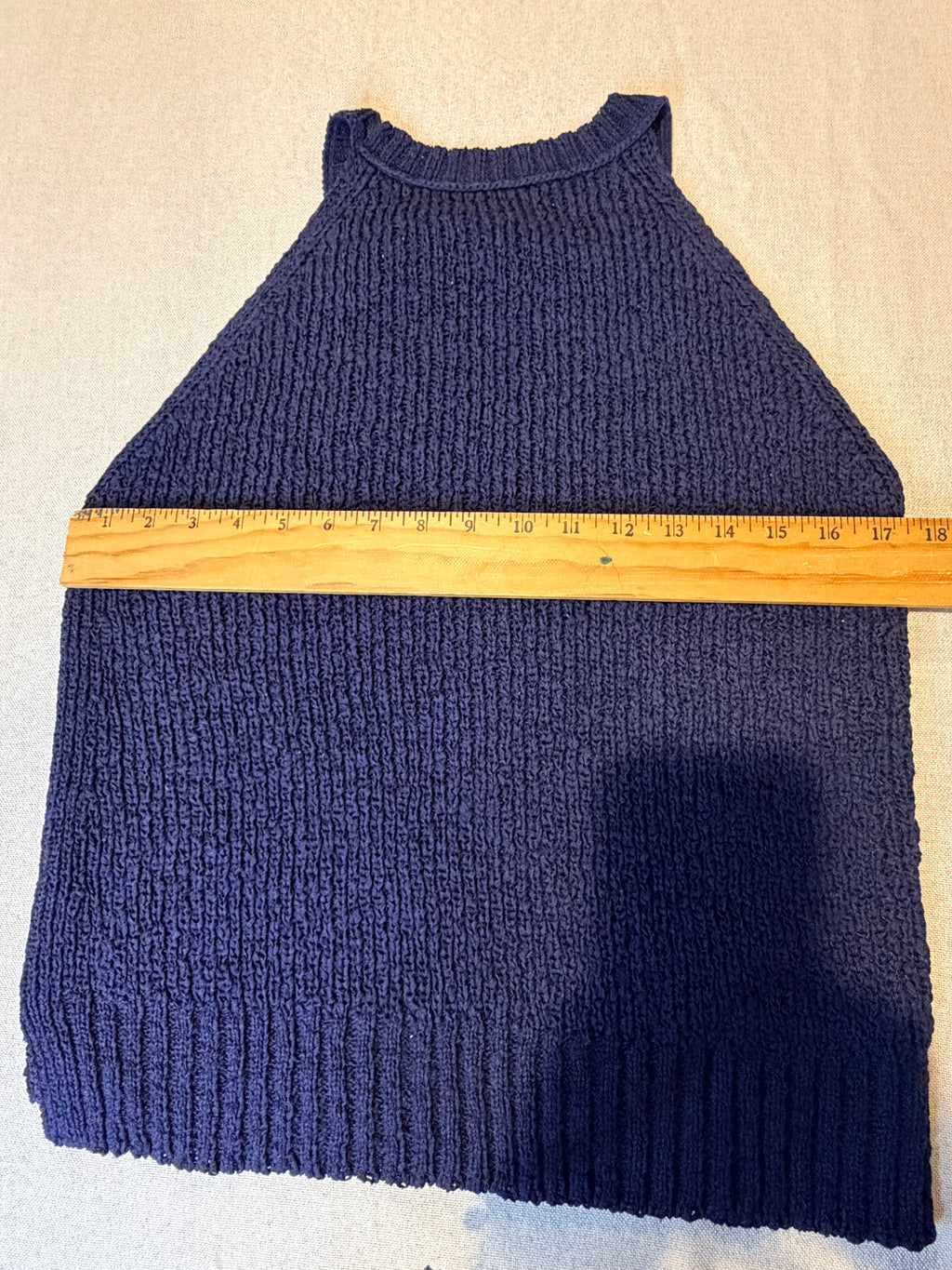 J. Crew Navy Ribbed Halter Tank