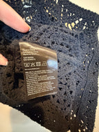 H&M Black Crocheted Tie-Shoulder Camisole