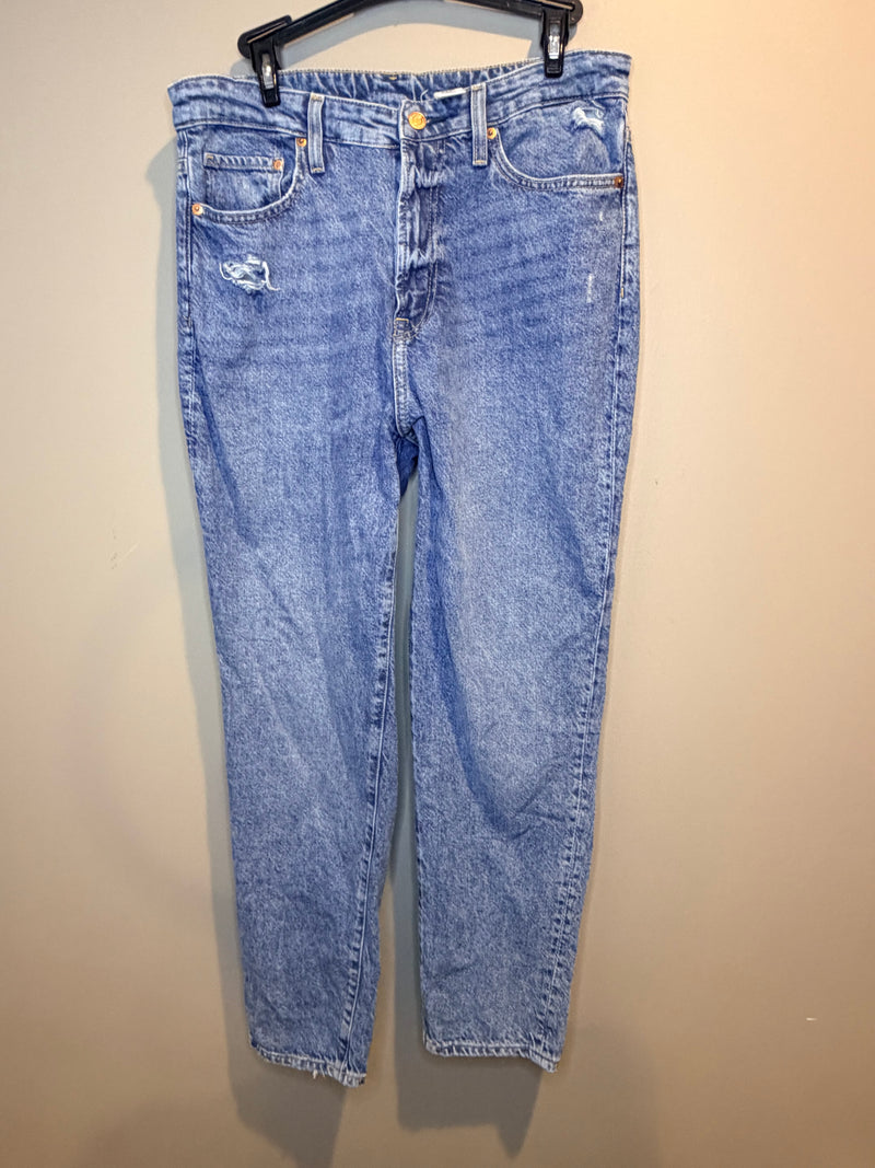 &Denim Straight-Leg Jeans with Subtle Distressing