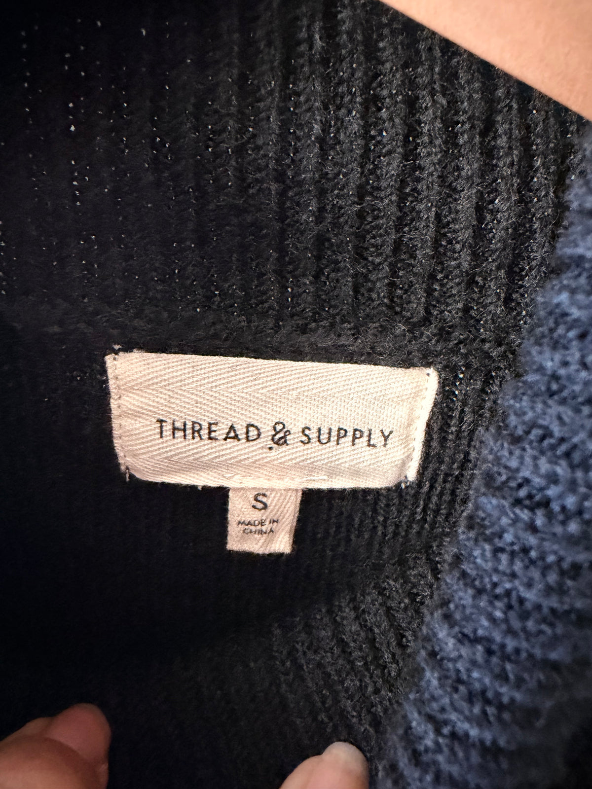 Thread & Supply Dark Charcoal Turtleneck Sweater
