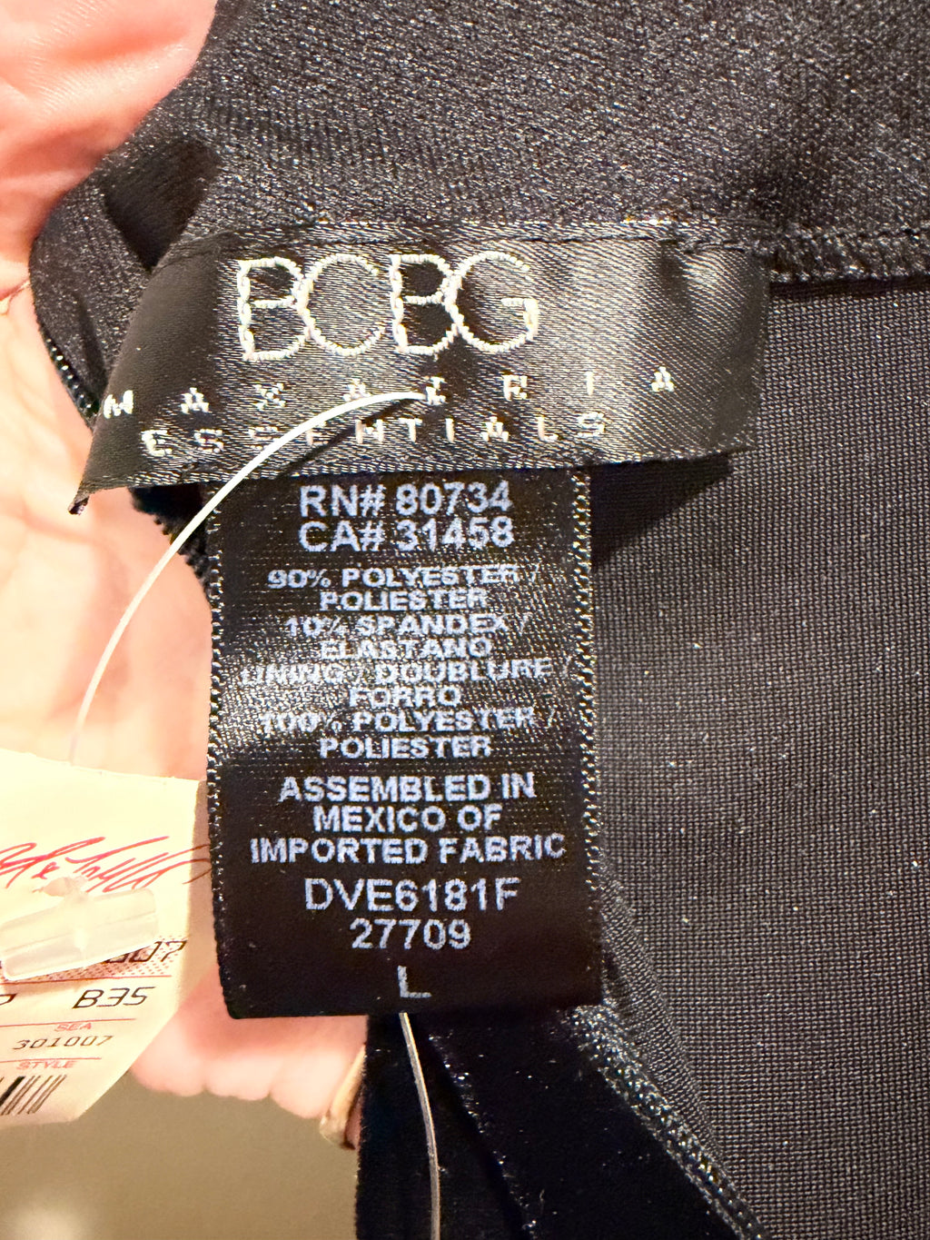 NWT BCBG Max Azria Black Velvet Draped Maxi Dress L $215
