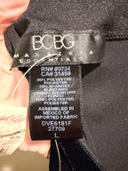 NWT BCBG Max Azria Black Velvet Draped Maxi Dress L $215