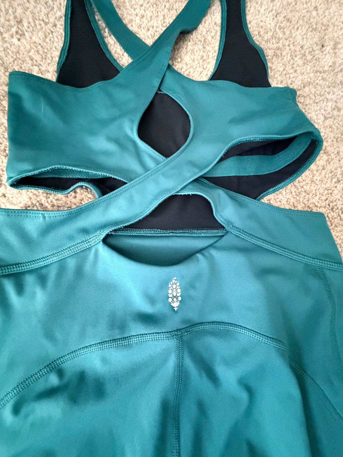 Free People High-Waist Green Leggings
