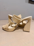 Jessica Simpson Woven Double-Strap Block Heel Sandals - Cream