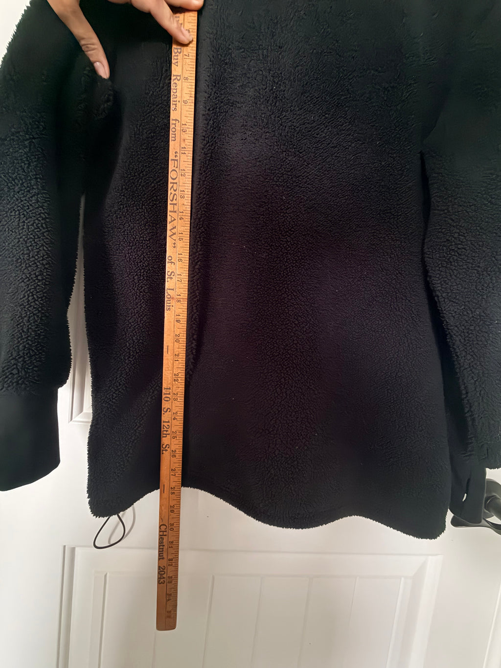 Offline by Aerie Black Sherpa Fleece Quarter Zip Pullover M Oversized Utility