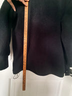 Offline by Aerie Black Sherpa Fleece Quarter Zip Pullover M Oversized Utility