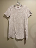 Women’s Short Sleeve Animal Print T- shirt dress - Beige