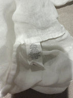 Free People White Peasant Tunic with Yellow and Gray Embroidery