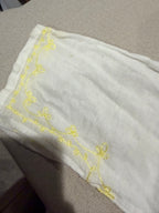 Free People White Peasant Tunic with Yellow and Gray Embroidery
