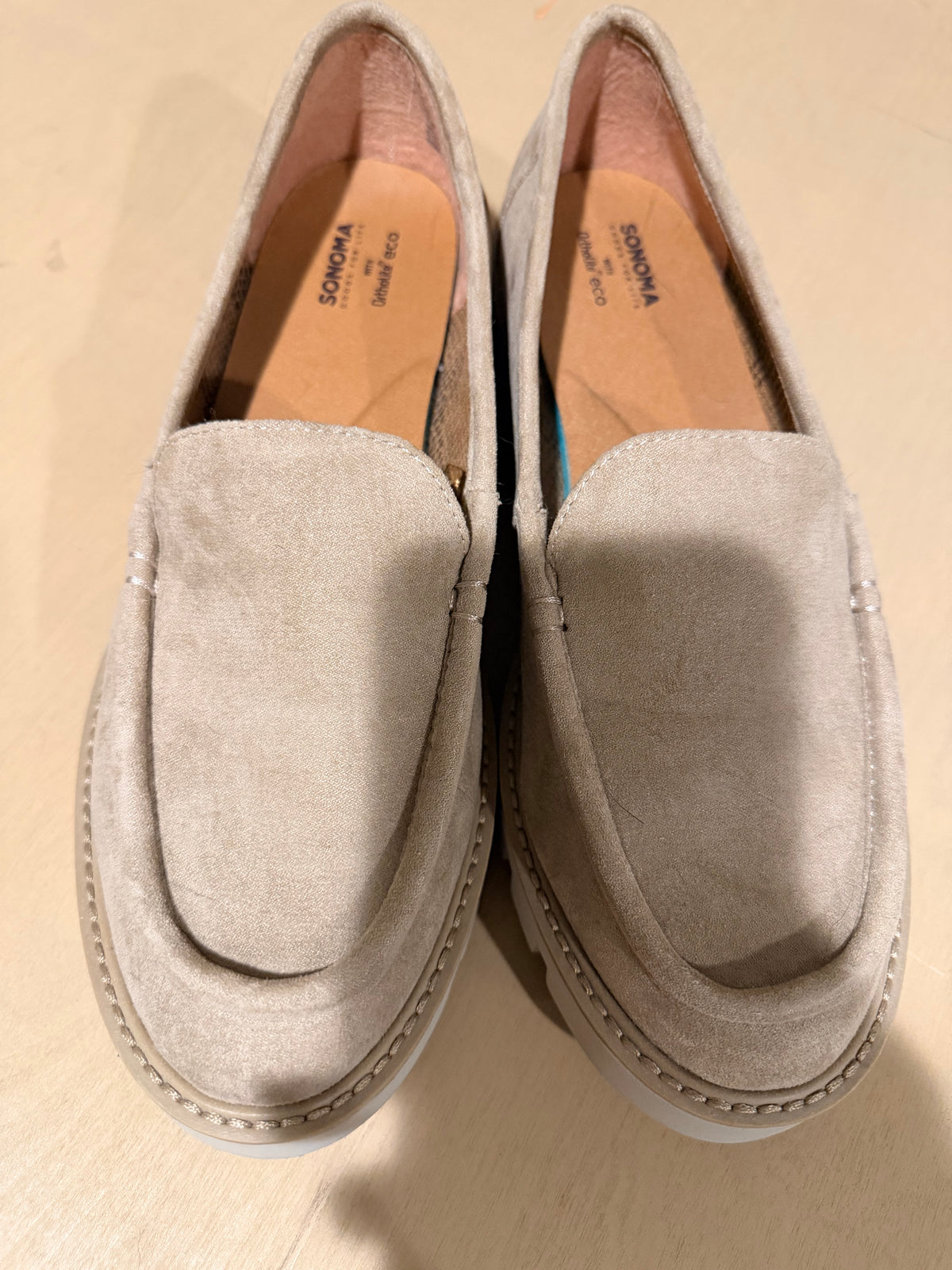 Sonoma women’s Suede Loafers in Beige Taupe