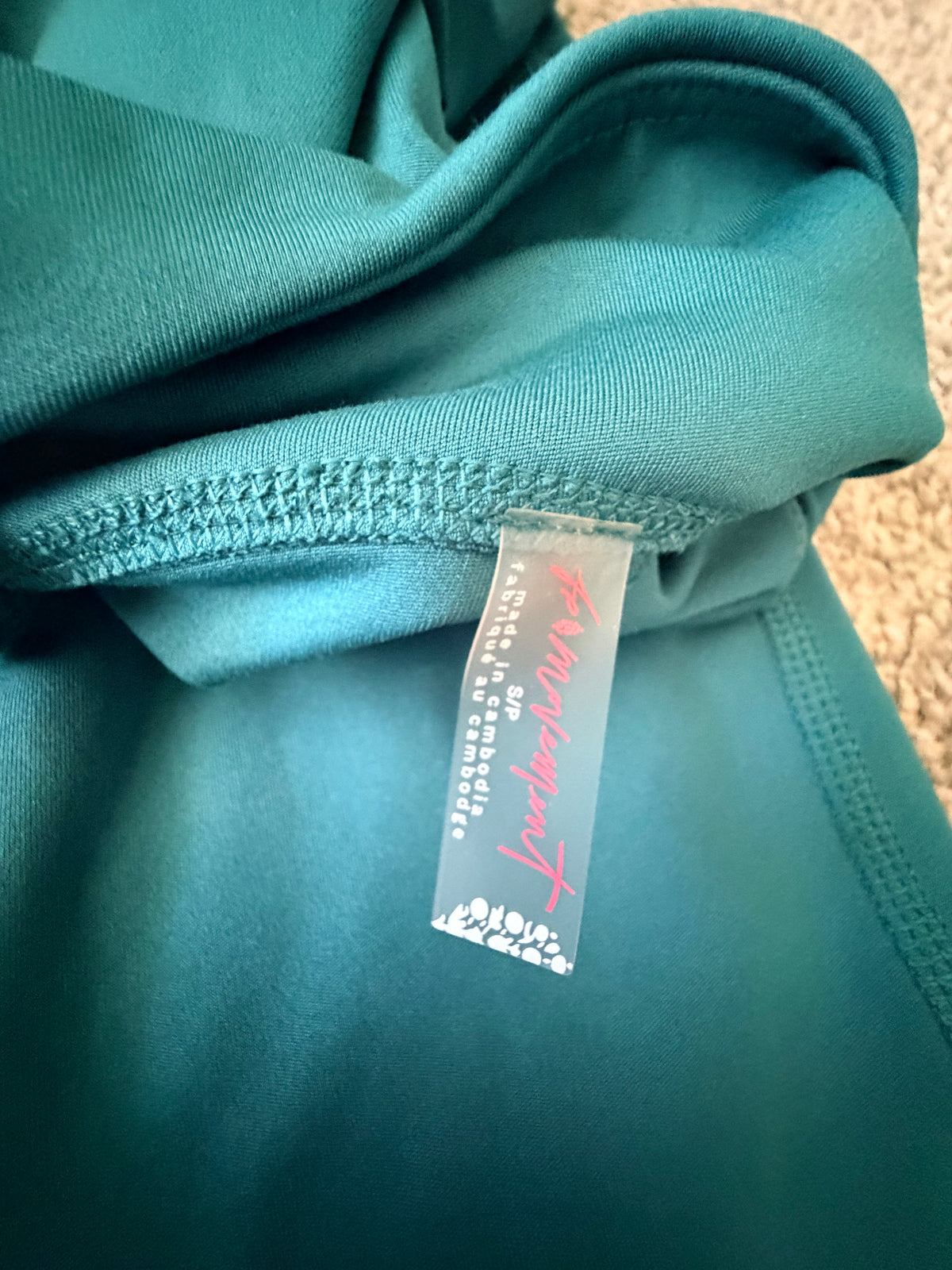 Free People High-Waist Green Leggings