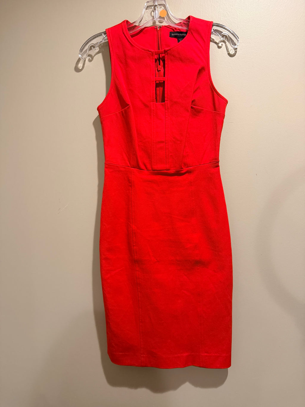 Banana Republic Red Sleeveless Sheath Dress