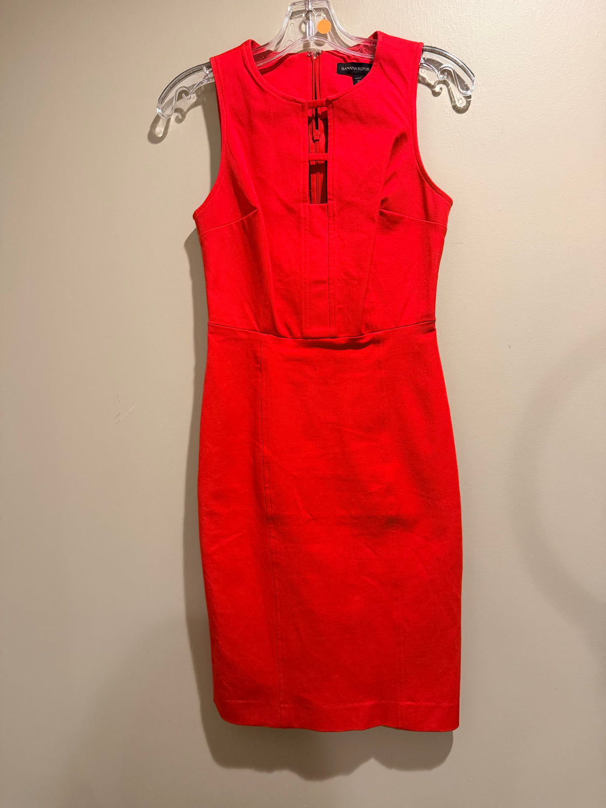 Banana Republic Red Sleeveless Sheath Dress