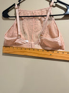 Soma Breathtaking High Neck Lace Bralette Adore Rose Size L NWT