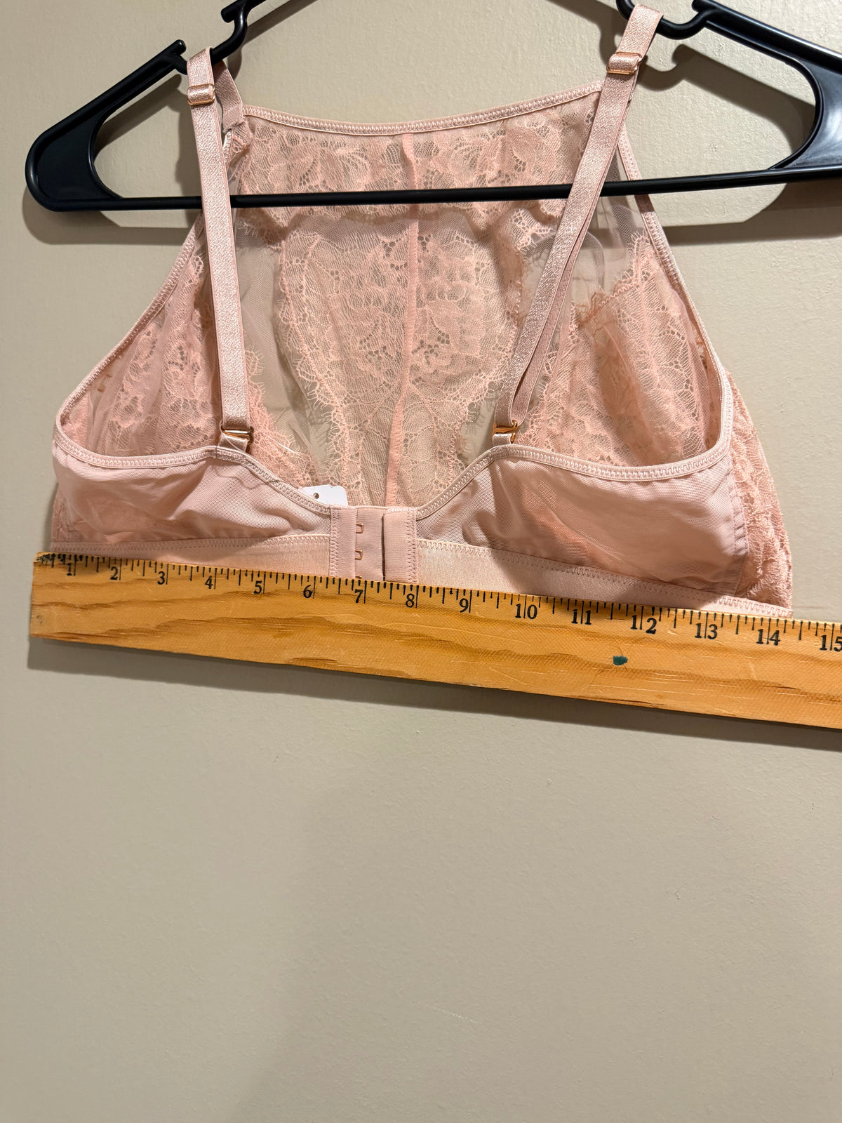 Soma Breathtaking High Neck Lace Bralette Adore Rose Size L NWT